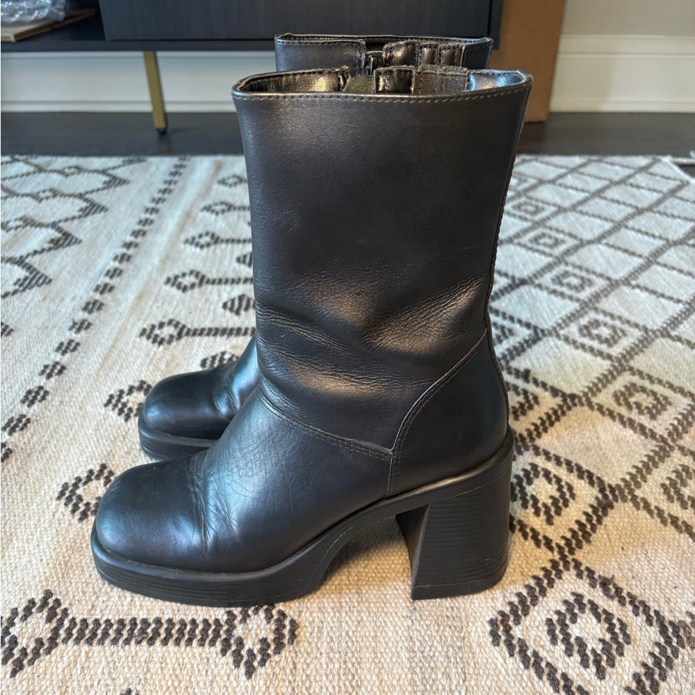 Steve Madden Black Platform Boots